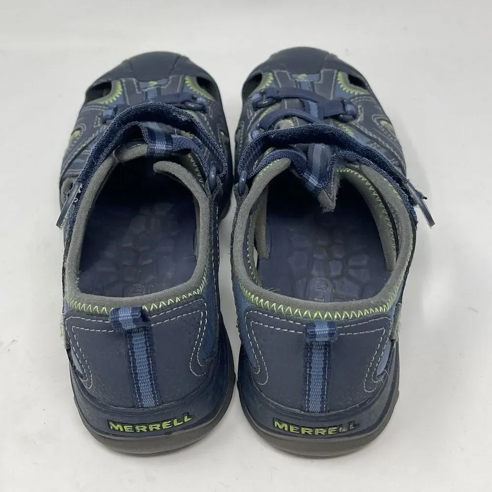 Merrell Hydro Hiker Sandals Youth Boys Size 4 Blue Green Water Shoes MY53375
